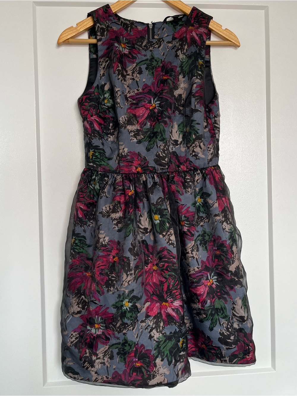 Felicity & Coco Floral Organza Fit & Flare Cocktail/Wedding/winter formal XS